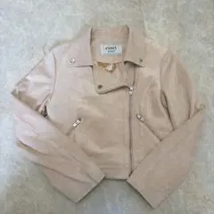 eimy istoire レースアップフェイクスエードライダースジャケット