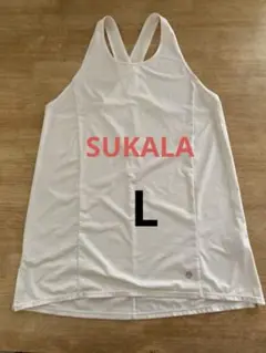 SUKALA ホワイト クロスバック ヨガウェア　LAVA リントスル　L
