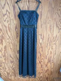 【新品美品】dazzling豪華 レース＆ビジュー ロングドレス 黒 Mサイズ