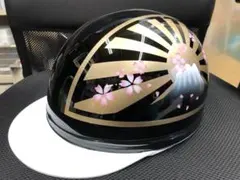桜 富士日章 コルク半 ヘルメット カスタム 旭風防 短風防 アルフィン