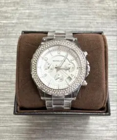 MICHAEL KORS メンズ腕時計 クロノグラフ クリア 一部難有りのサムネイル