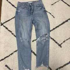 ZARA ダメージデニム　ワイドパンツ　EUR38