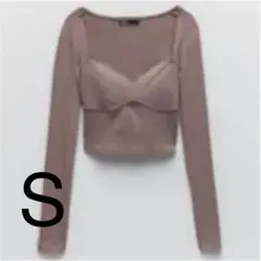 ZARA ハートネックトップス　タグ付き