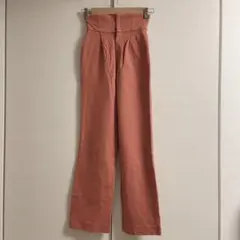 スナイデル SNIDEL ハイウエストパンツ サーモンピンク