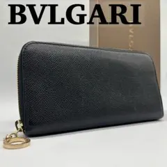 美品✨️ブルガリ 長財布 ラウンドジップ サークルロゴ ゴールド レディース