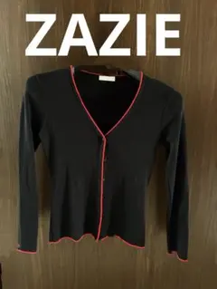 ZAZIE 長袖カーディガン ブラックのサムネイル