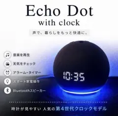 B7W644 Echo Dot 第4世代 with clock Alexaのサムネイル