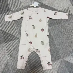【新品未使用】ジェラートピケ☆フルーツアニマル柄babyロンパース サイズ80