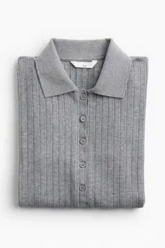 H&M ポロ　グレー　リブ　ニット　コットン　ZARA COS TOTEME