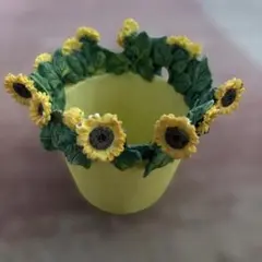 レジン 中 ひまわり 花瓶 インテリア小物
