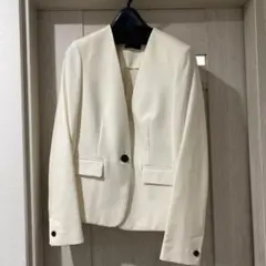 ジョセフ　ノーカラージャケット　ホワイト