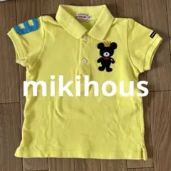 美品✨ミキハウス❣️ポロシャツ　半袖　クマ　ロゴ　半袖シャツ　mikihous