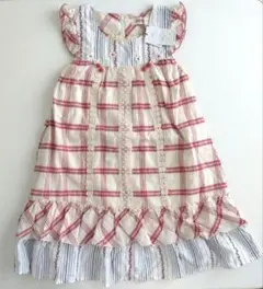 Souris ノースリーブ ワンピース チェック柄 130cm タグ付き未使用品のサムネイル