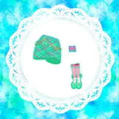プリマジ　プリマジチェックグリーン ボトムス シューズ