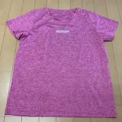 X1957 ピンク LL outdoor スポーツ　Tシャツ レディースのサムネイル