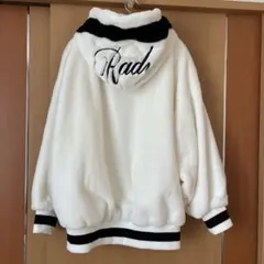 Ready フード付きホワイト　ボアジャケット