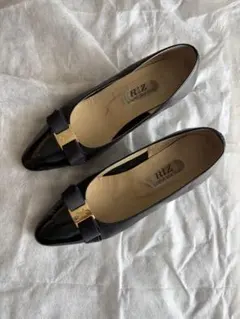 【美品】RIZ黒リボンパンプス入学式卒業式リズ