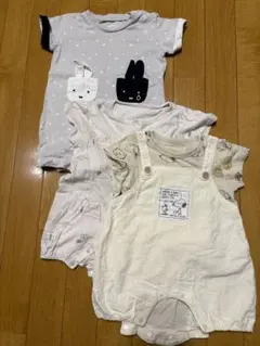 graniphミッフィーSNOOPY 半袖ロンパース　60-70 80 センチ