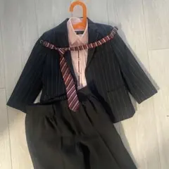 COMME CA ANGEL スーツ 100A 黒とピンク