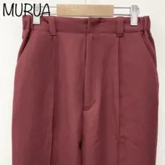 【MURUA】テーパードパンツ　アンクルパンツ　レッド　S