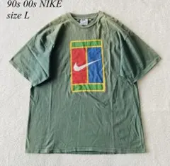 90s 希少 白タグ/NIKE(ナイキ)/テニスロゴフェードTシャツ/グリーン