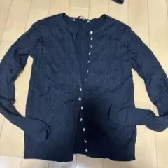 ZARA完売ビジューブラック ケーブルニット カーディガン