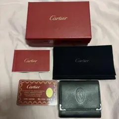 カルティエ 財布 二つ折りウォレット ブラック ボルドー 8501 | Mercari