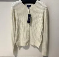【新品タグ付き】ラルフローレンミニケーブルコットンカーディガン160