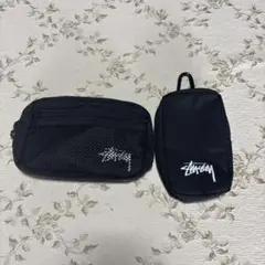 Stussy ポーチ 2点セット ブラックのサムネイル