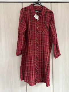 チェック チチカカ 長袖 大きいサイズ 15 チュニック チェックワンピース