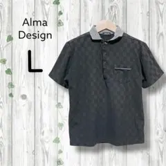 コムサイズム　COMME CA ISM　ポロシャツ　チェック　黒のサムネイル