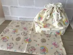 ⭐︎最終価格⭐︎ ランチセット　お弁当袋　巾着袋　ランチョンマット　ランチクロス