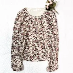 Reformation 総柄 花柄 長袖 カットソー Lサイズ ピンク トップス