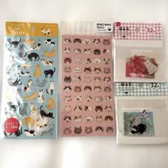 シールまとめ売り　マインドウェイブ　ダイソー　猫　ネコ