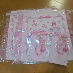 サンリオ　マイメロディ フリル付きトート　 ビーズチャーム