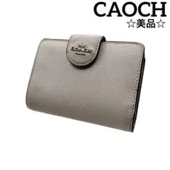 【CAOCH】コーチ　二つ折り財布　レザー　コンパクト　ブランド　ウォレット