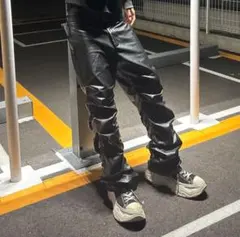 opium y2k swag レザーパンツ archive フレア　00sのサムネイル