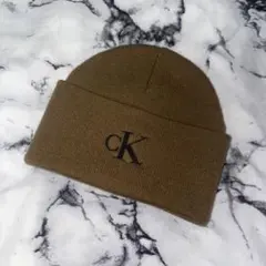 Calvin Klein ニット帽 カーキ