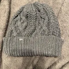 CA4LA メンズ グレー ケーブル編み ニット帽