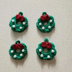 かぎ編みクリスマスモチーフ　リース