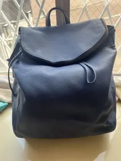 TUMI レザー バックパック リュック ネイビーのサムネイル