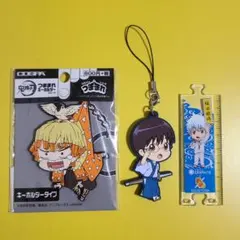 鬼滅の刃 つままれキーホルダー 善逸 銀魂のおまけ付き