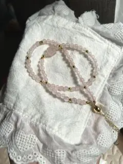 ピンク水晶ブレスレット｜15～20cm長さ調整可能｜中古美品｜シンプルデザイン