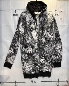 ㉛【NieR CLOTHING フルジップパーカー ロングサイズ 】男女