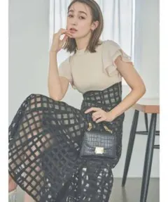 dazzlin シアーチェックコルセットワンピース　Sサイズ