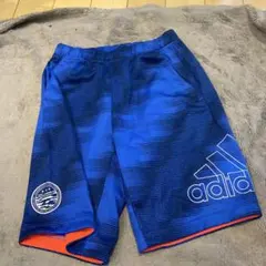 値下げ！adidas ハーフパンツ ブルー スポーツウェア　140