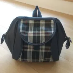 JAKUETS チェック柄バッグ ネイビー