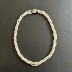 淡水パール 三重巻きネックレス 約40cm