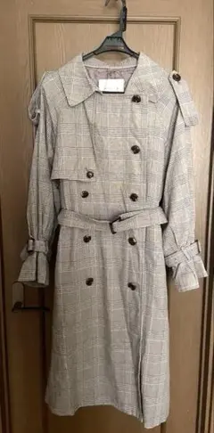 【最終価格】NICE CLAUP チェック柄トレンチコート