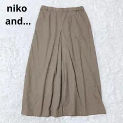 ニコアンド　キュロットパンツ　ボトムス　チェック柄　カジュアル　M